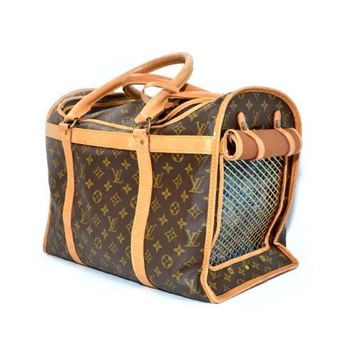 louis vuitton pet carrier fake|louis vuitton collar and leash.